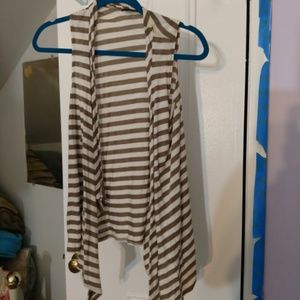 Brown and cream stripe sweater
